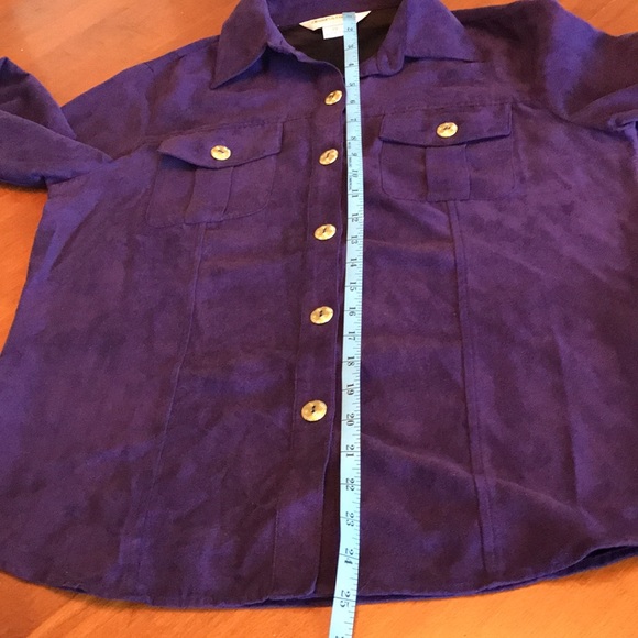 Draper’s & Damon’s PS Long sleeve shirt w gold buttons, feels like micro suede - Picture 7 of 10